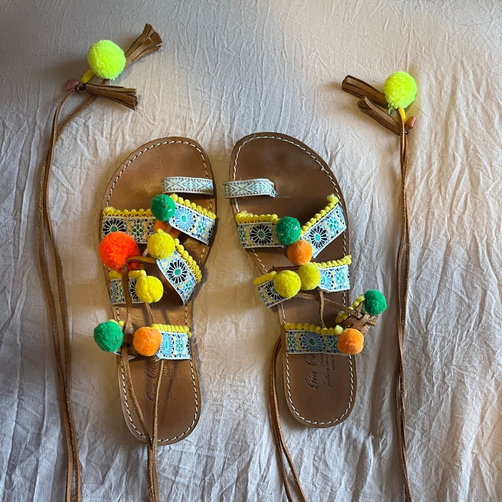 Gia Couture Pom Pom sandals